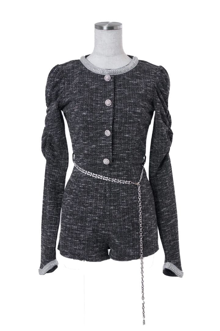 BELEAR MIMIベリアミミ デザインチェーンツイードコンビネゾ