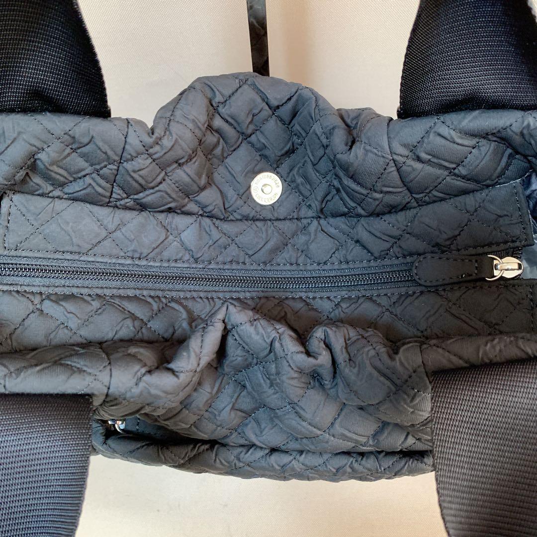 イアパピヨネ《A4可/ショルダー付き》キルティング 樹脂パーツトートバッグ M