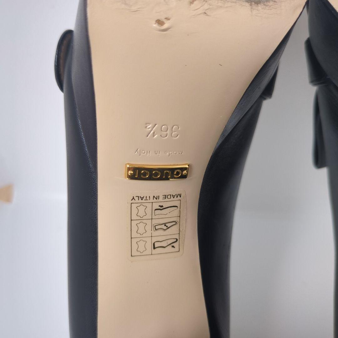 GUCCI ハイヒール GGマーモント ゴールド金具 フリンジ 36.5