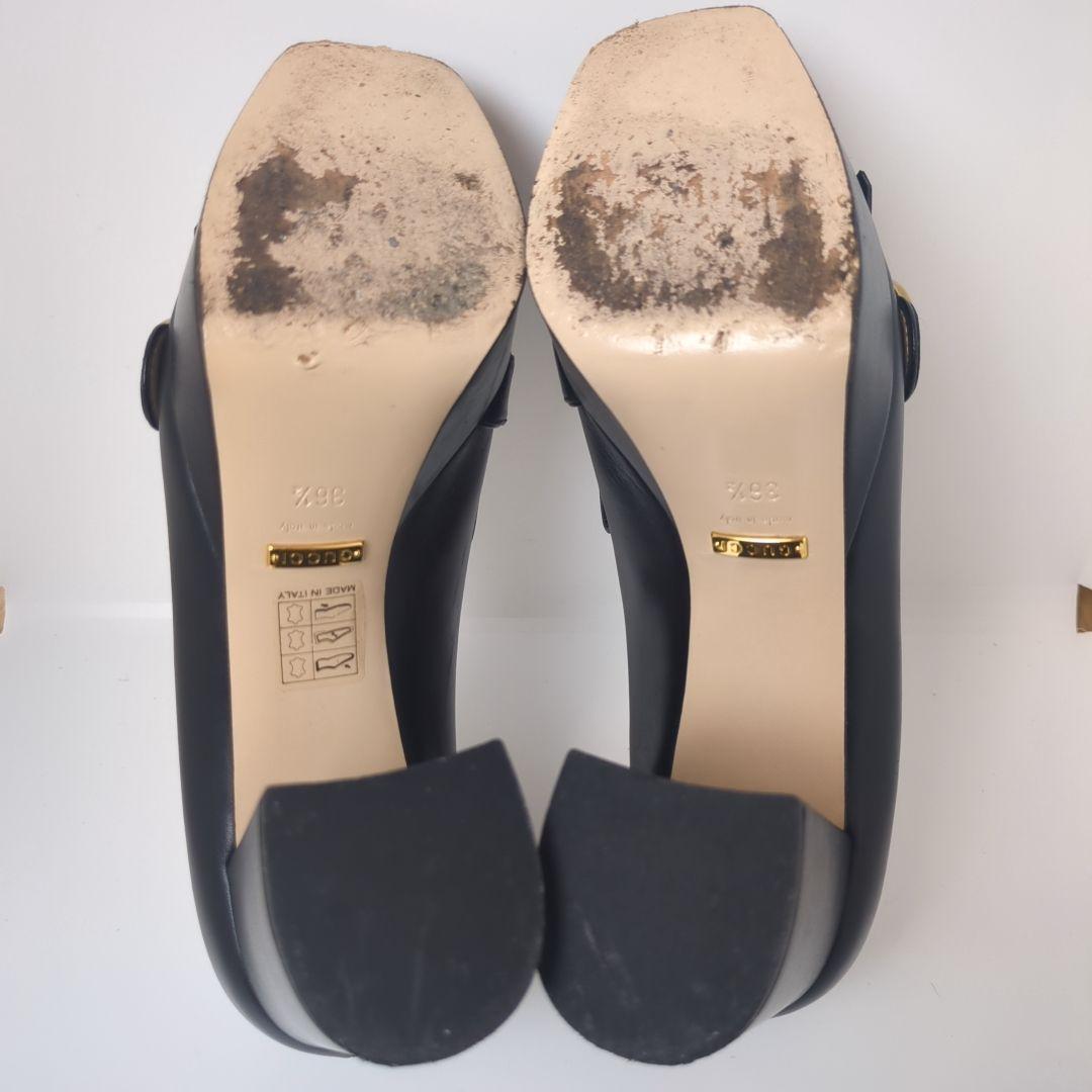 GUCCI ハイヒール GGマーモント ゴールド金具 フリンジ 36.5