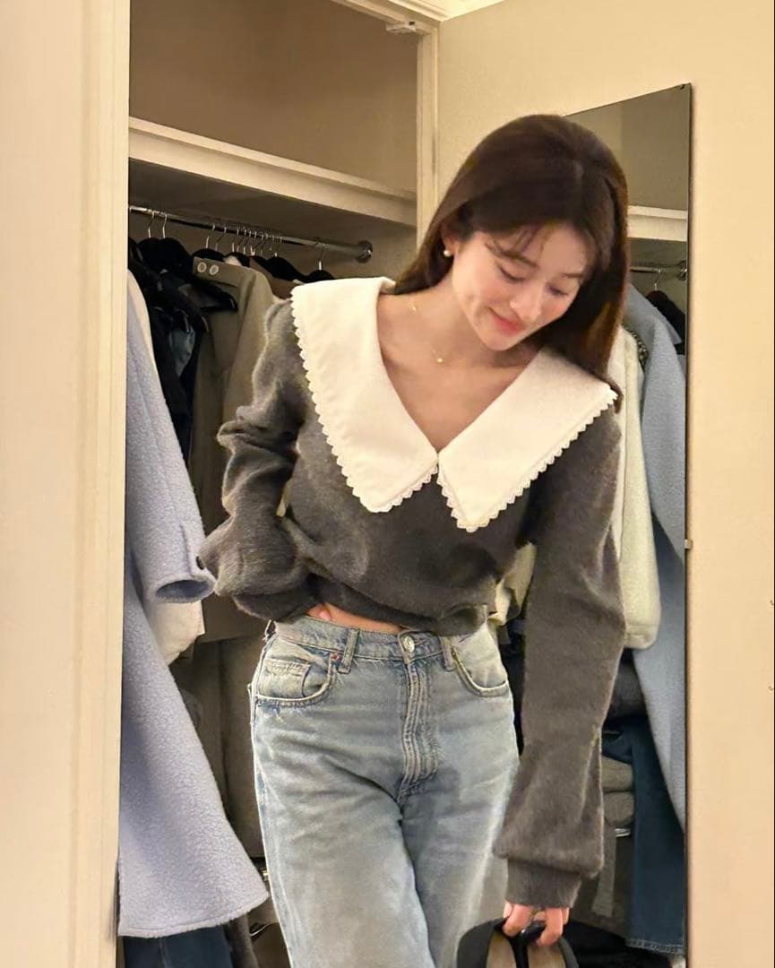 ビビィ BIBIY ANNABELLE KNIT GRAY - メルカリ