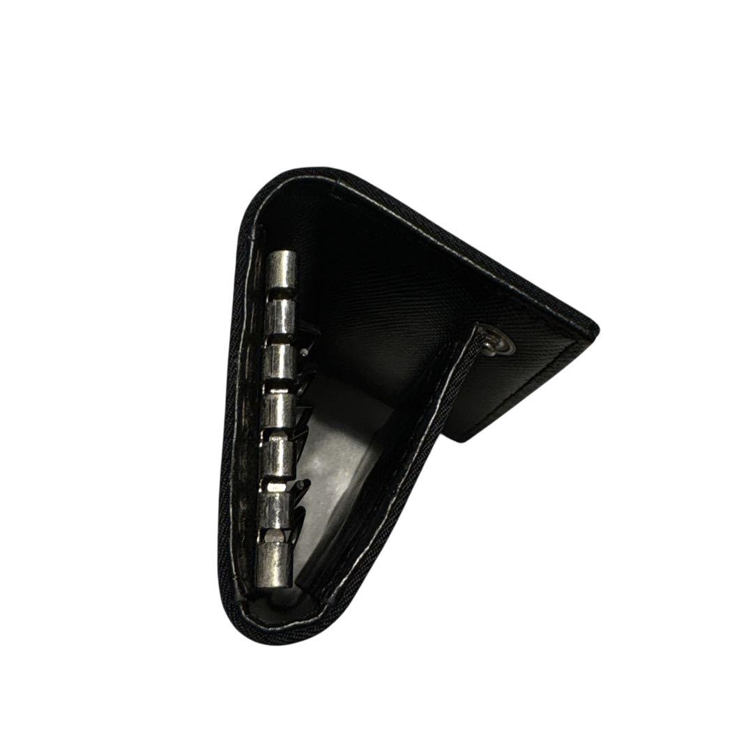 正規品［極美品］PRADA プラダ　キーケース 6連　ブラック ナイロン