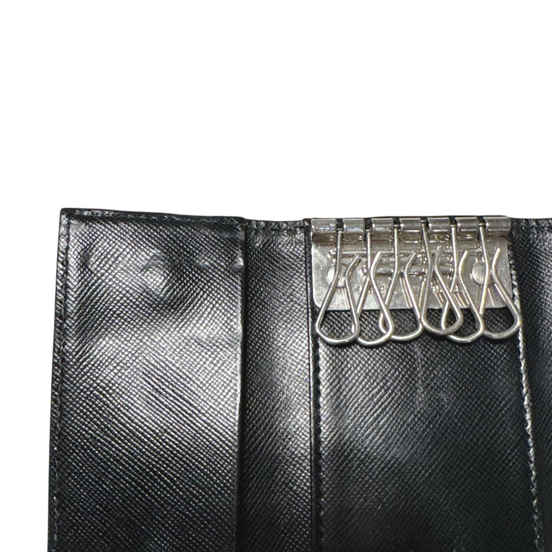 正規品［極美品］PRADA プラダ　キーケース 6連　ブラック ナイロン