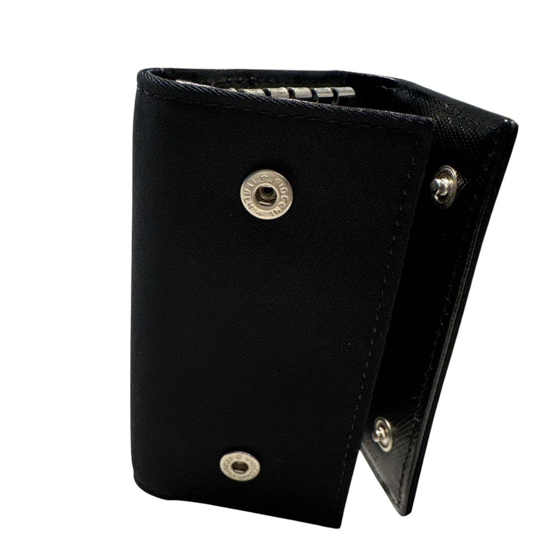 正規品［極美品］PRADA プラダ　キーケース 6連　ブラック ナイロン