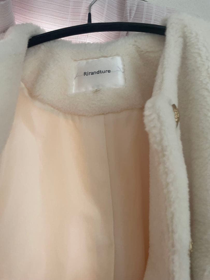 Rirandture ノーカラージャケット ホワイト Rirandture ホワイト www