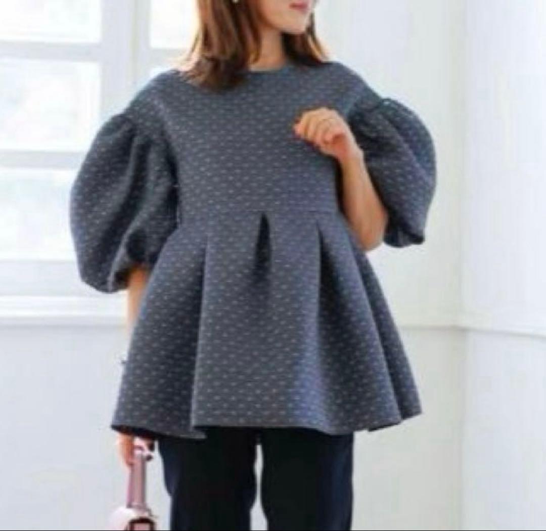 ブルレア BLUELEA Dot jacquard blouse ブラウス - メルカリ