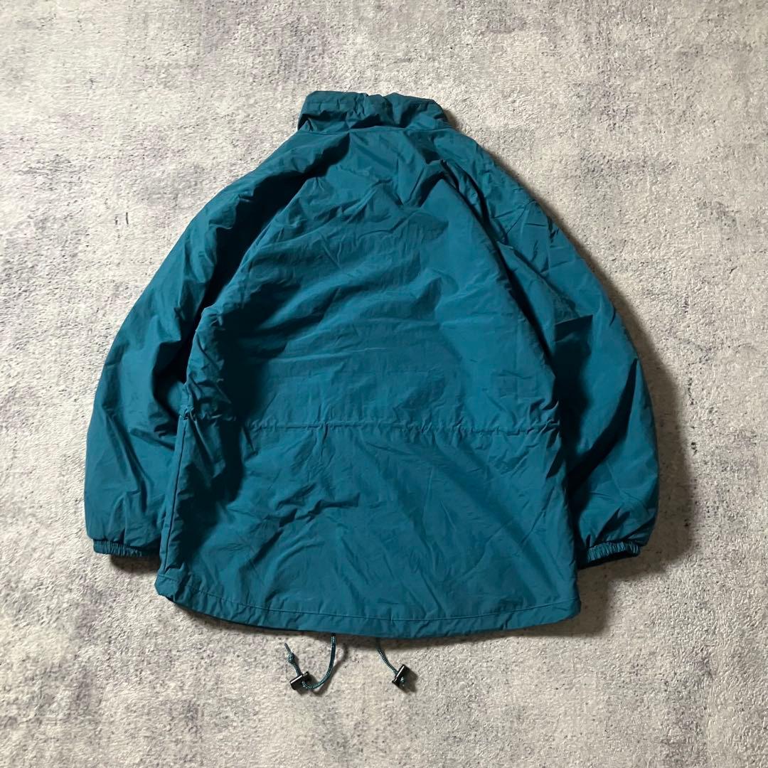 90sWoolrichフリースライナーナイロンジャケットターコイズブルー青緑