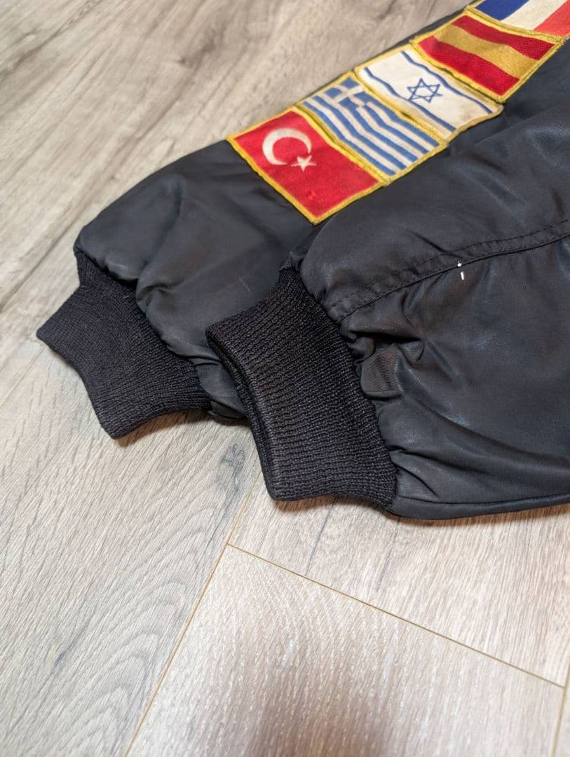 幻級【希少】90S U.S.NAVY 海軍 ツアージャケット ポパイ ベドジャン