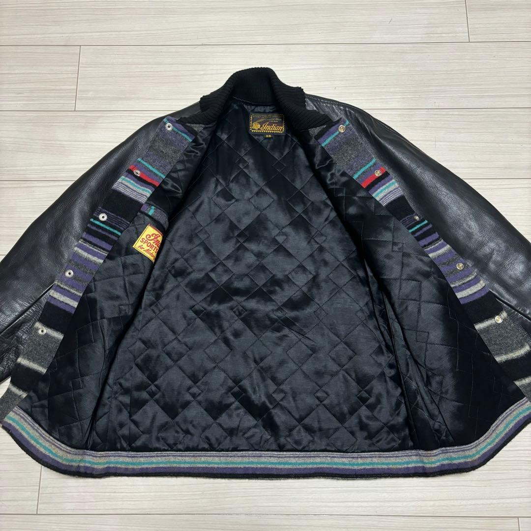 Indian Motorcycle□レザーアーム ファラオジャケットネイティブ柄