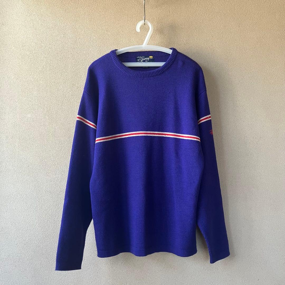 初期 80s 90s old stussy ニット 王冠タグ vintage - メルカリ