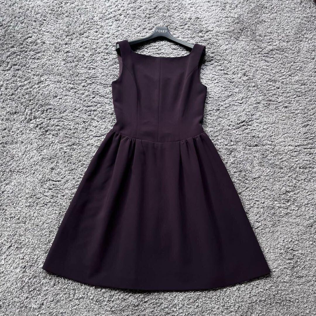 FOXEY NY 38 ダークパープルワンピース - メルカリ