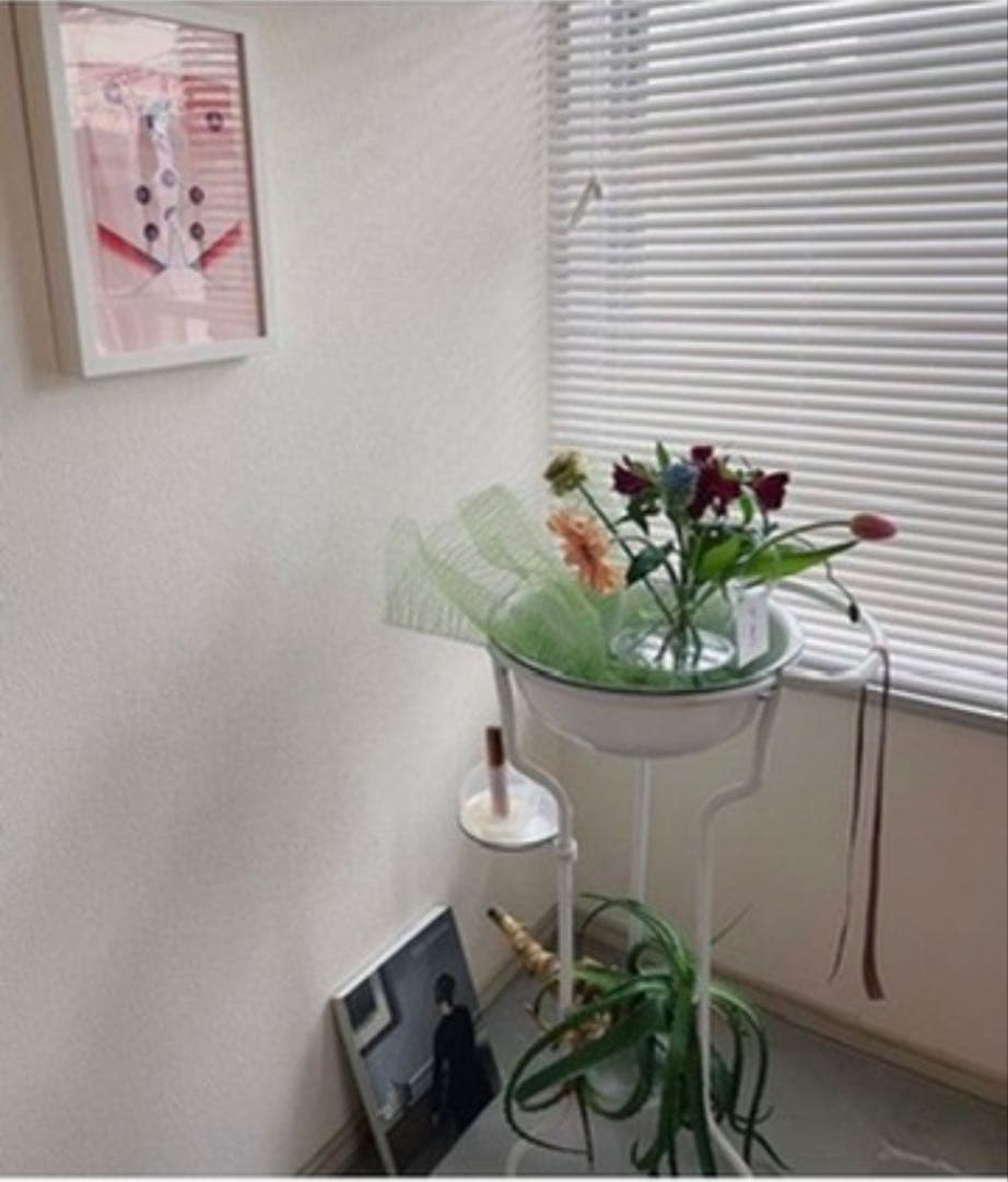 アンティーク　ホーロー製ウォッシュスタンド フランスホーロー製ウォッシュスタンドはかわいいアンティークネット