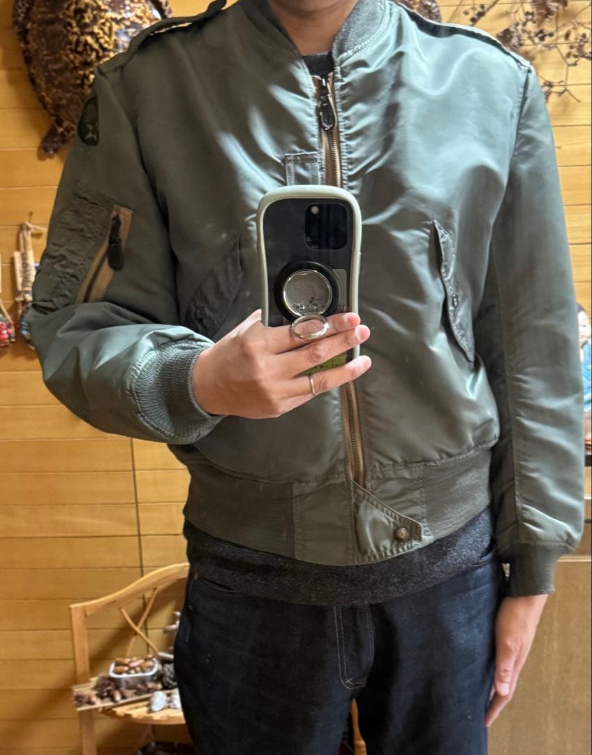 米軍実物　L-2B 50s 黒タグ　US AIR FORCE サイズL