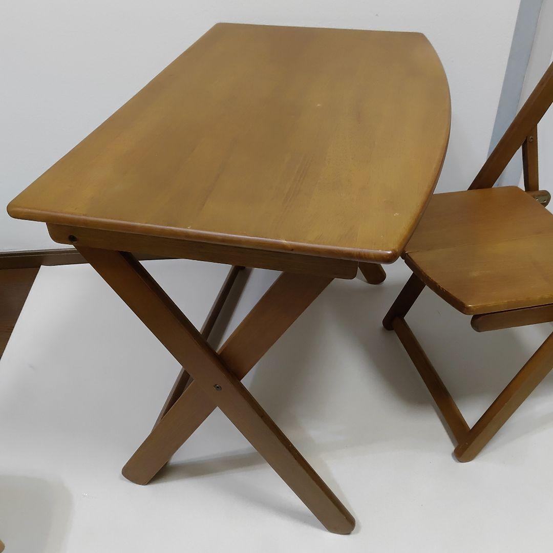アンティーク　Desk ＆ Chair　折りたたみ　デスク ＆ チェア セット