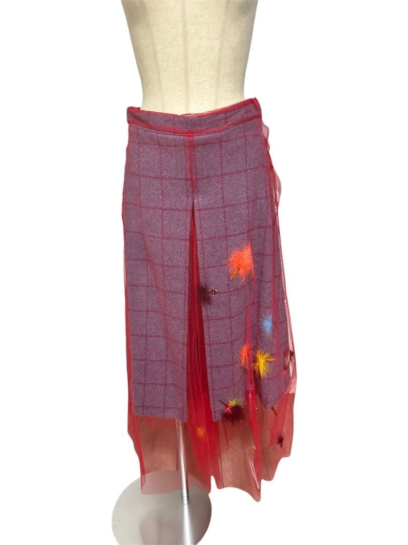 Maison Margiela 2022SS チュールウールパンツ　36 新品 新品 Maison Margiela 1 10 メゾンマルジェラ 22AW ウールヘリンボーン