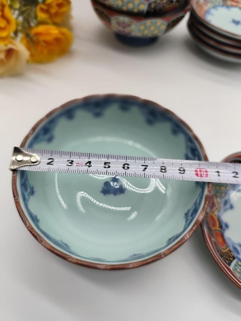 有田焼 聖山窯 丸紋 古伊万里 高台小鉢 小皿 10客 金彩 赤絵 - メルカリ