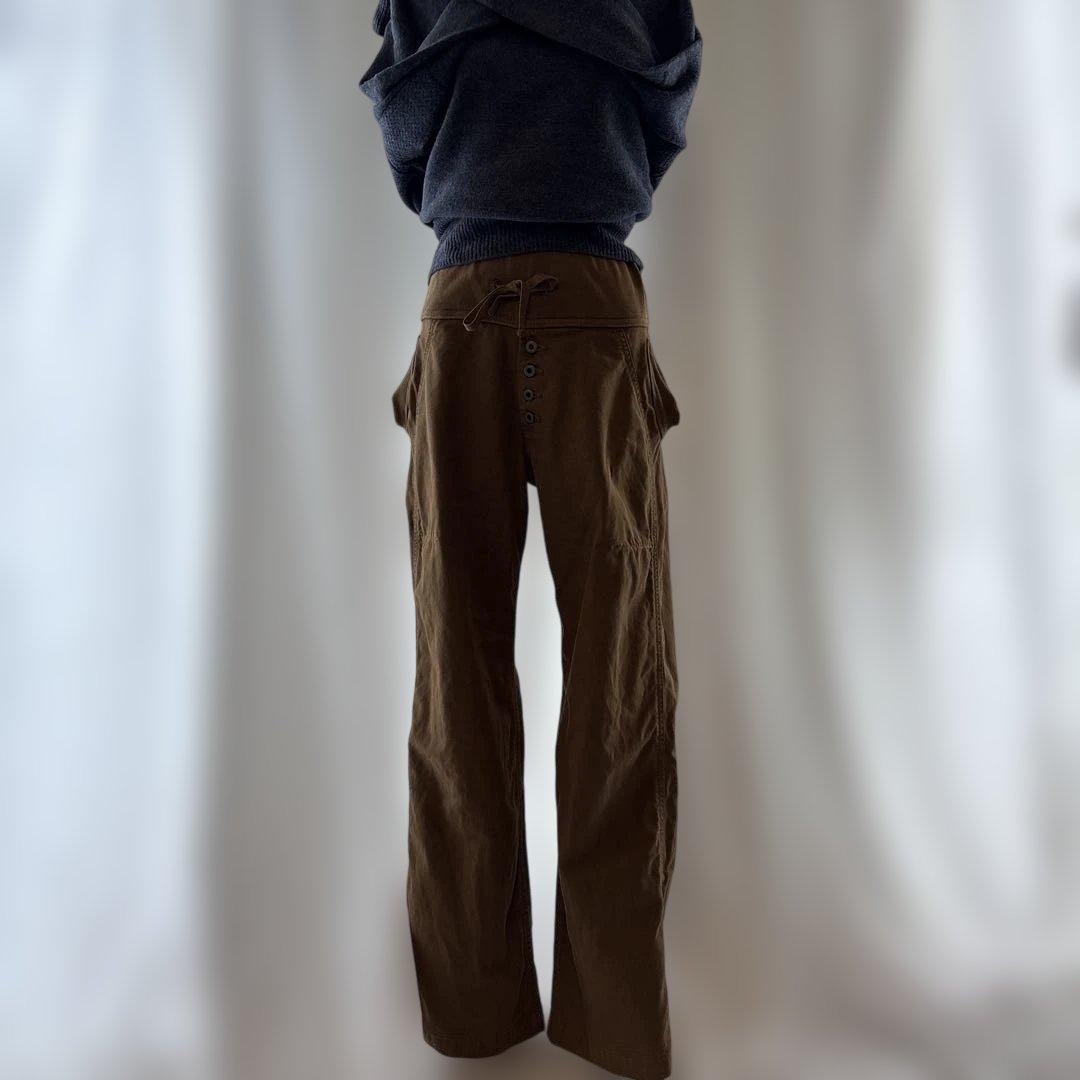 KAPITALヌーベルパンツ ブラウン ワークパンツ ボタン付き　 size０ KAPITAL - キャンバス サルエルヌーベルパンツ - BLUE NEON