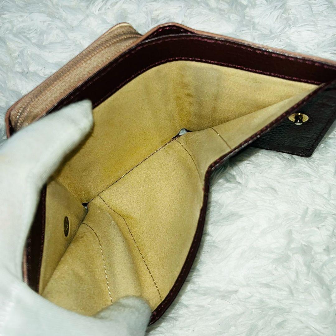 アタオ 折財布 三つ折り ワルツ・ヴィトロ アドリアエメラルド レザー