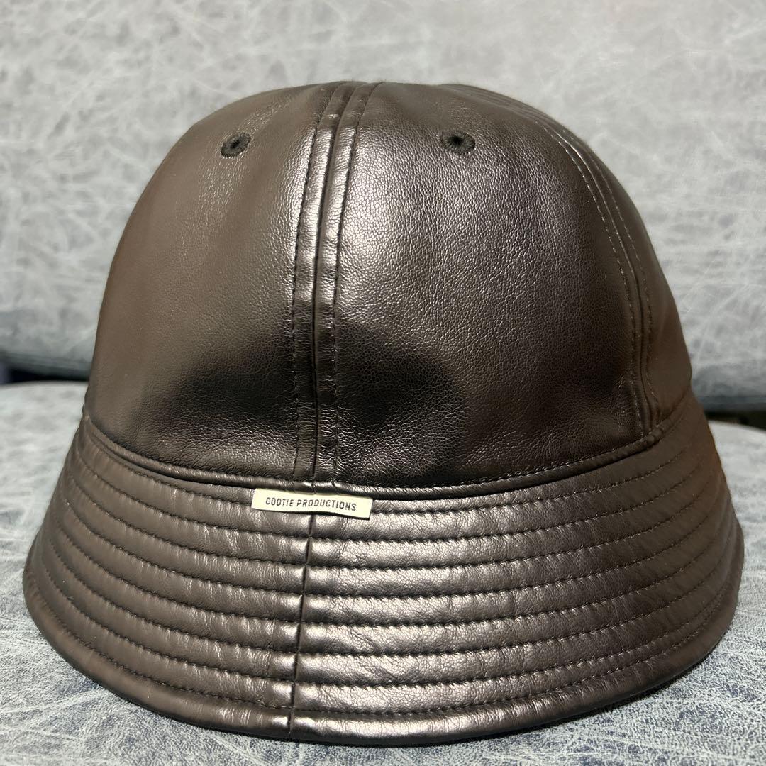 COOTIE PRODUCTIONS レザー バケットハット クーティー 黒 - メルカリ
