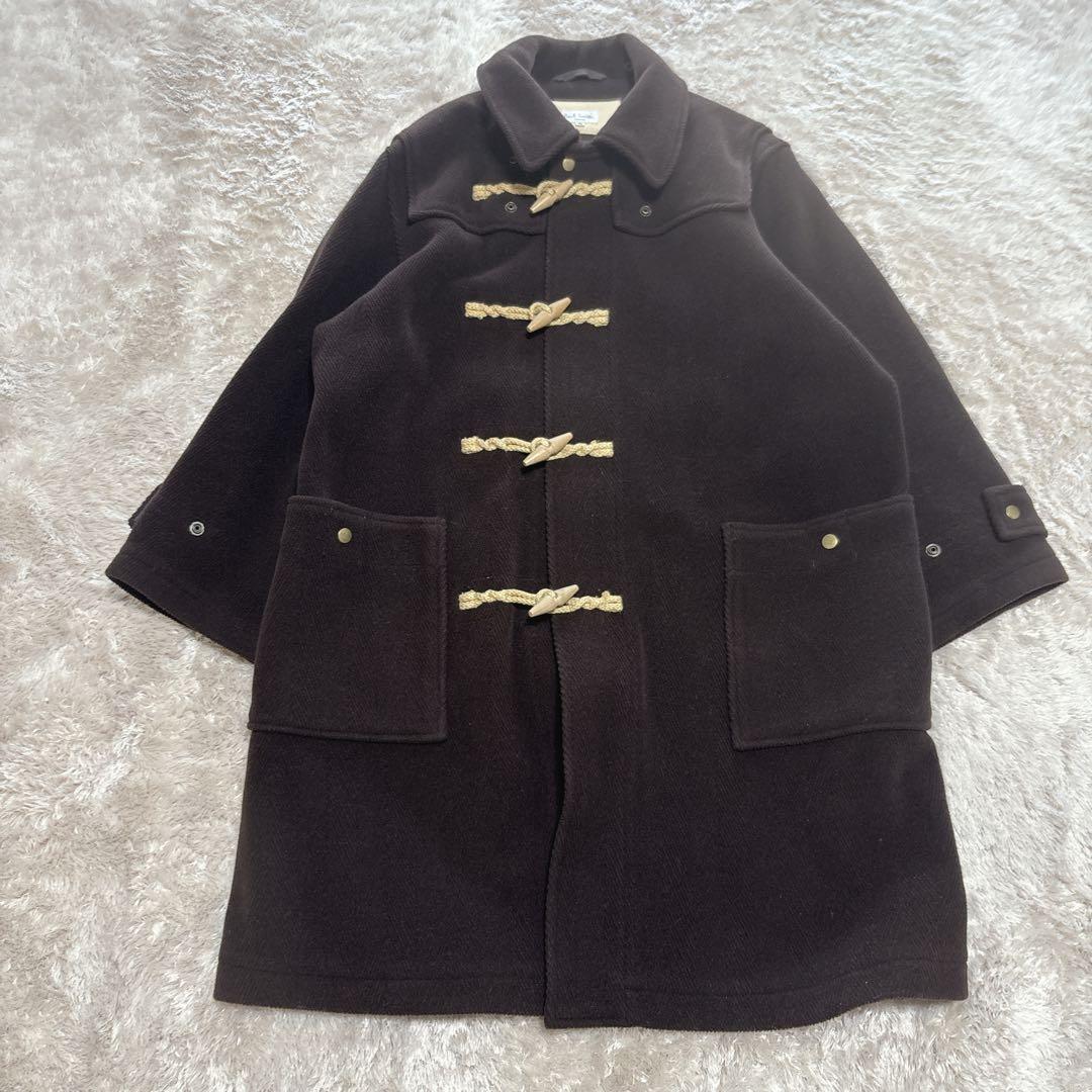 美品 Paul Smith ポールスミス ヘリンボーン ダッフルコート M 茶