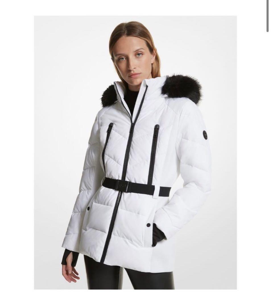 極美品）MICHAEL KORS（マイケルコース）ダウンコート ベルト ファー