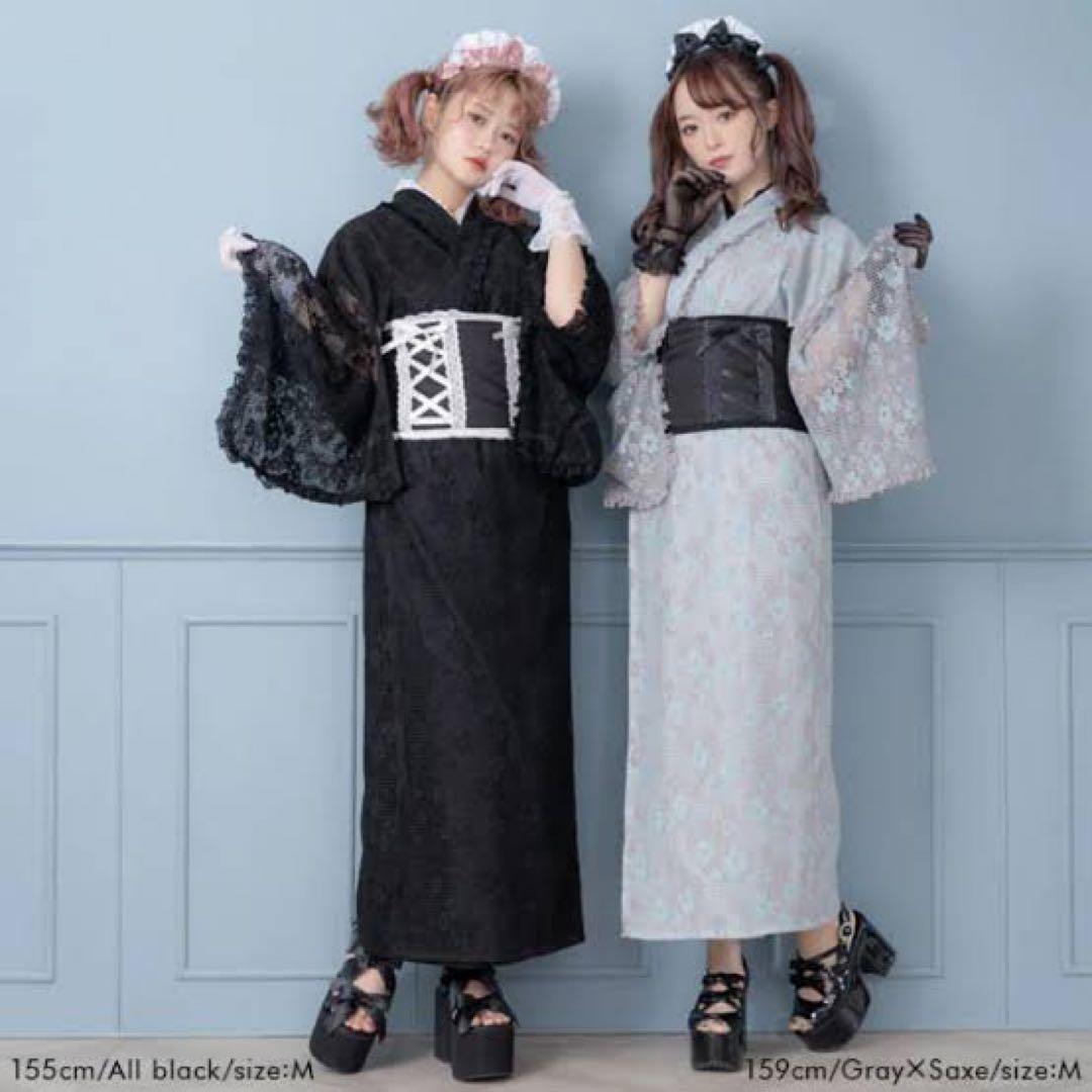 DEAMY LOVE 総レースセパレート浴衣 セット DearMyLove 浴衣 総レースセットアップ浴衣 レディース : ZOZOTOWN