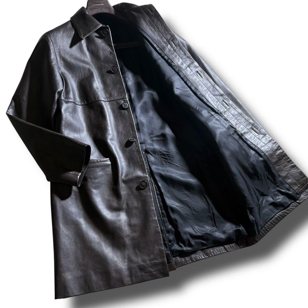 美品□A.P.C レザーコート 本革 ブラック フランス製 M - メルカリ