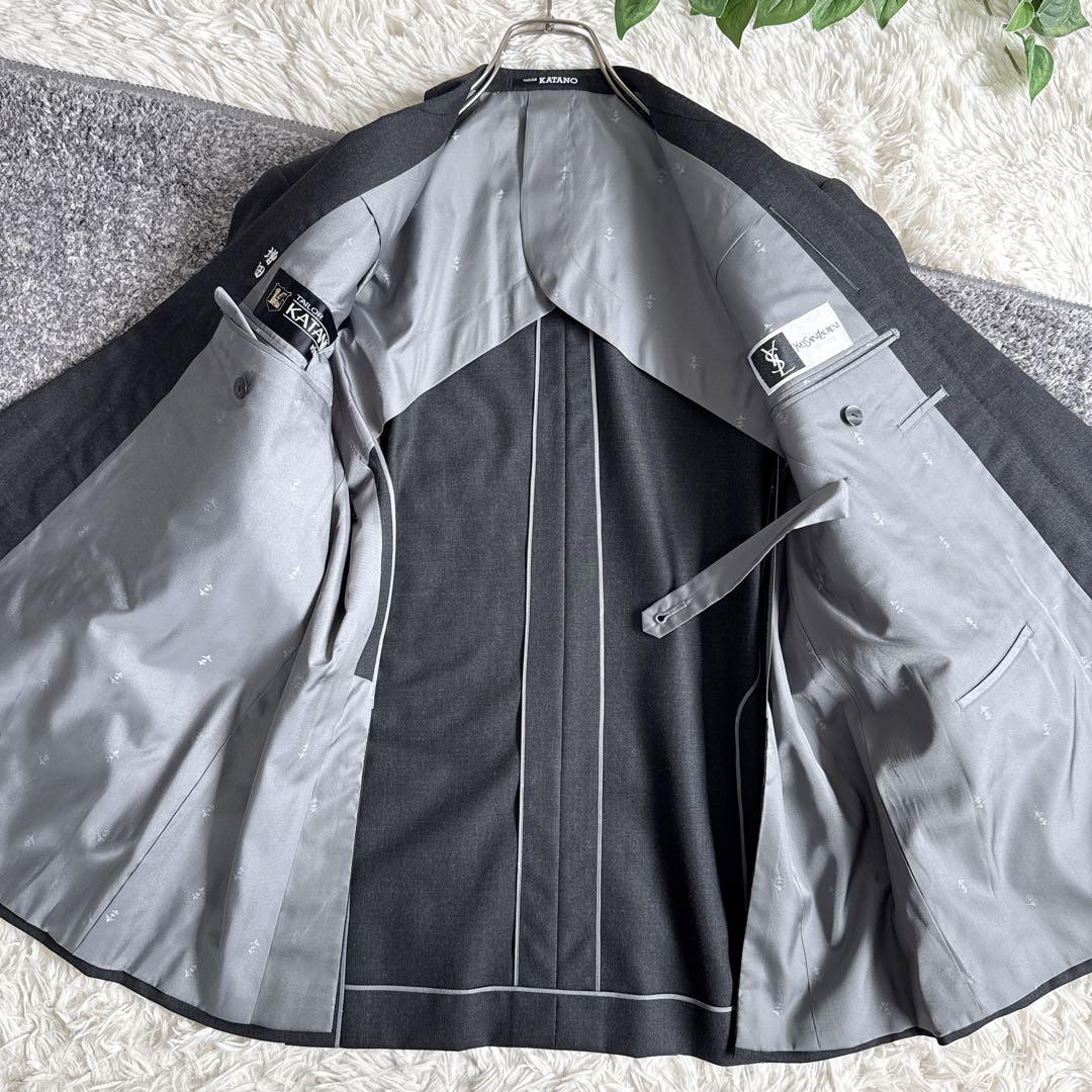 当時物 YSL イヴサンローラン セットアップ スーツ ダブル グレー y2k