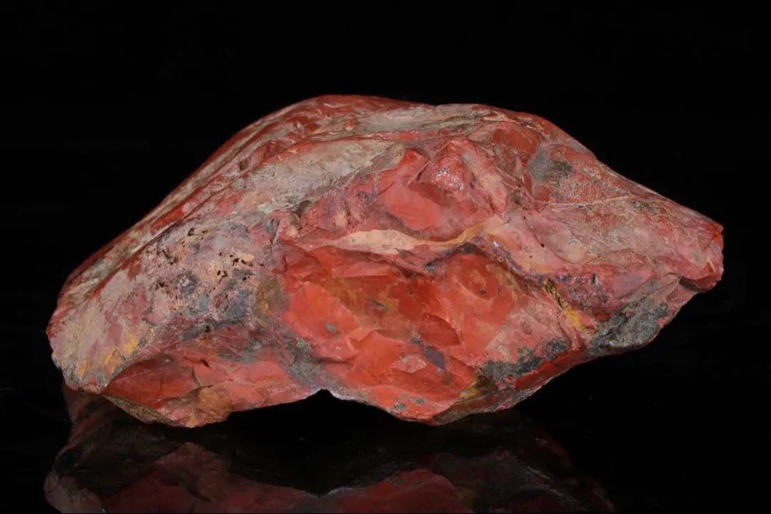 佐渡 赤玉石 赤石 碧玉 台座付 1.4kg 水石 鑑賞石 天然石 盆石 飾石