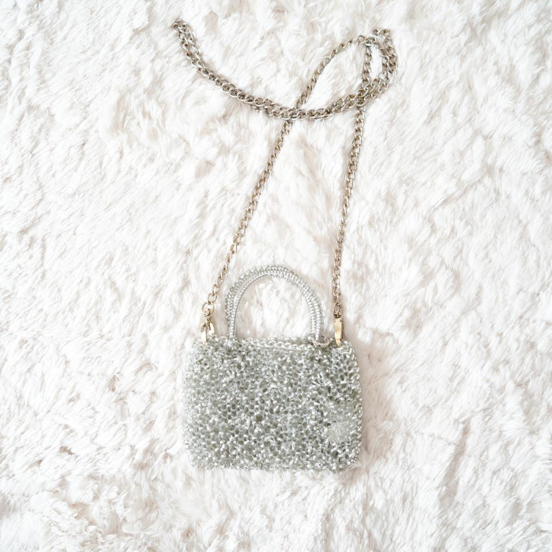 アンテプリマ ピコ ハンドバッグ ポーチ シルバー チェーンサービス