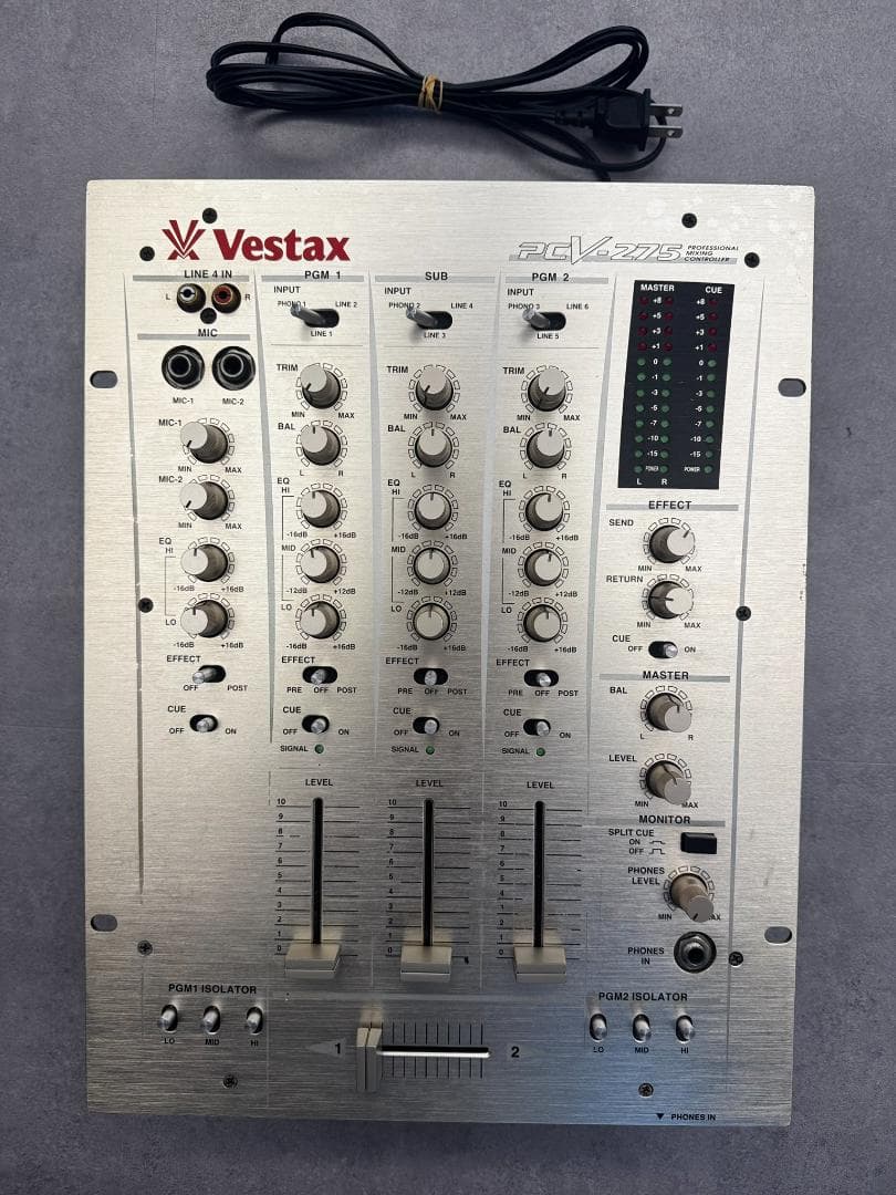 Vestax PCV-275 DJミキサー Vestax PCV-275 Professional Mixing Controller DJ Mixer 3 Channel
