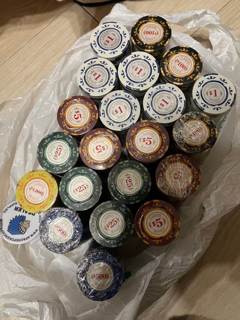 ポーカーチップ　カジノロワイヤル ポーカーチップ 500枚 カジノチップ 500枚セット ゲーム用チップ