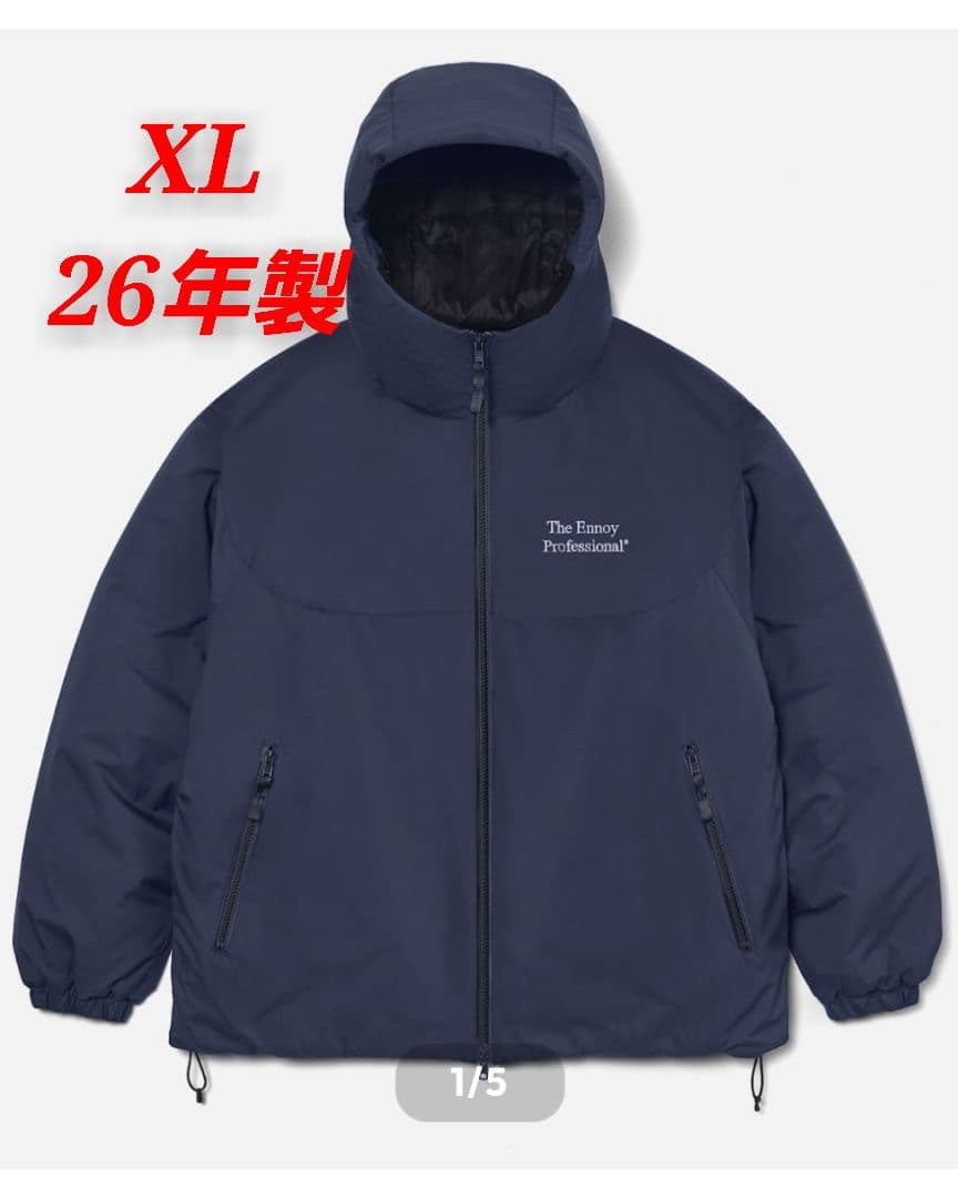 ENNOY Padded Nylon Hoodie XL ネイビー - メルカリ