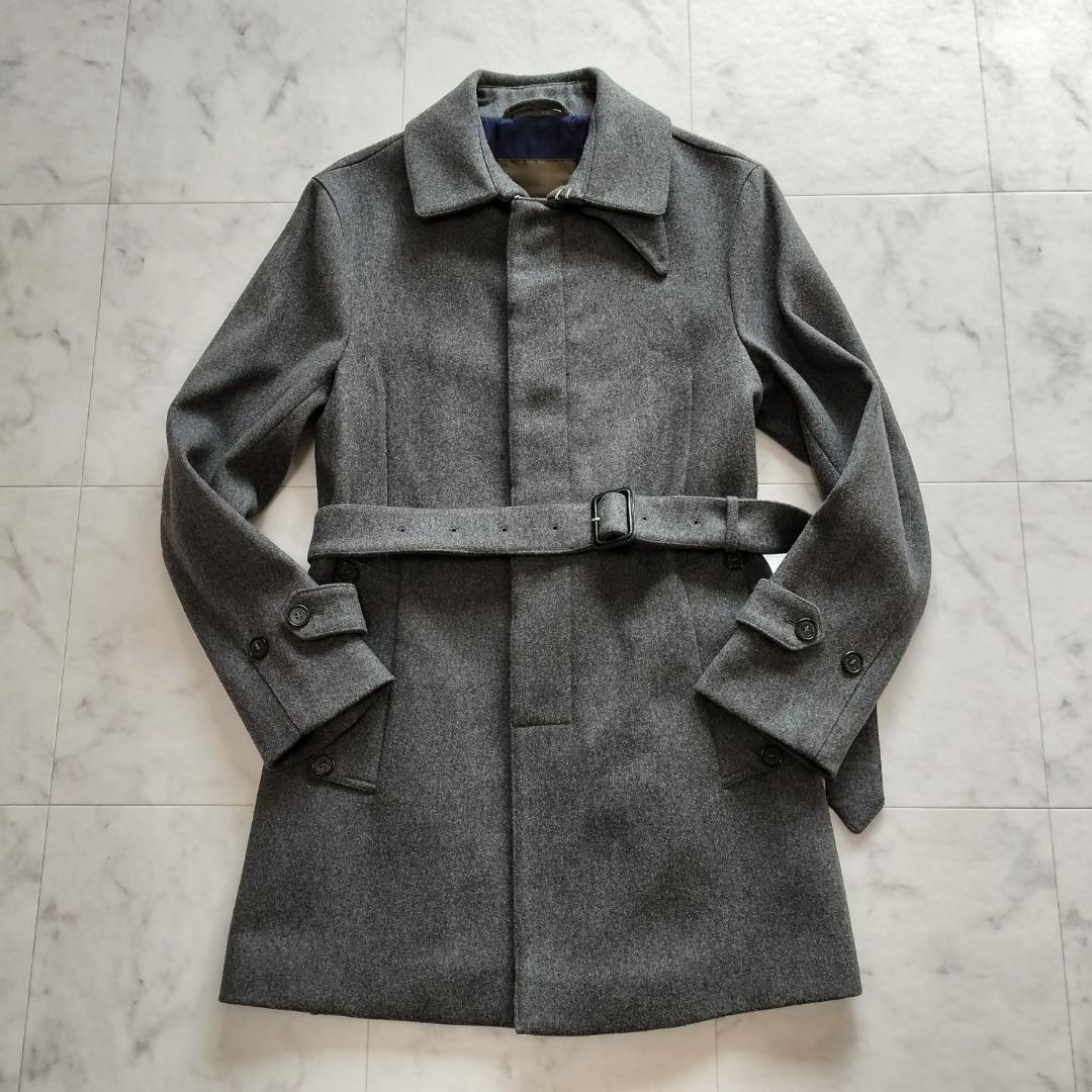 マッキントッシュ 英国製 ウールベルテッドステンカラーコート 38 M グレー MACKINTOSH LONDON（マッキントッシュ ロンドン） ステンカラーコート