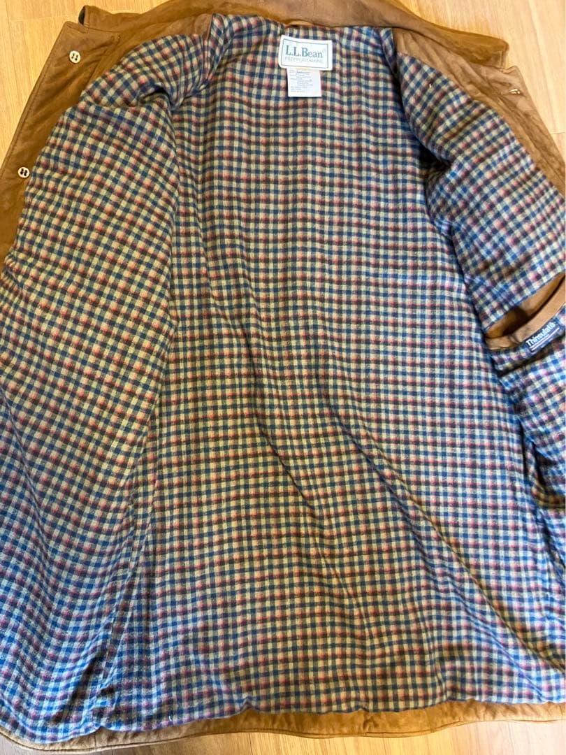 90s L.L.Bean ヌバックレザー カバーオール　USA製 シンサレート