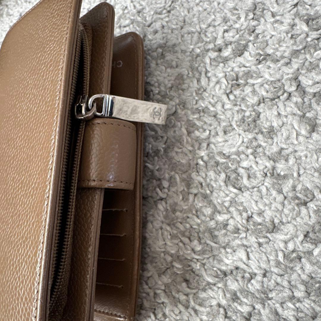 訳あり】ファスナー壊れ CHANEL シャネル 財布 キャビアスキン