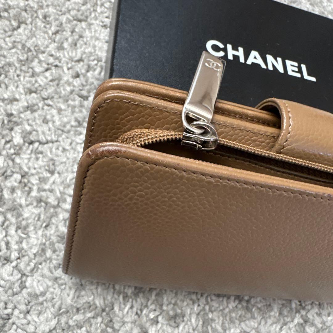 訳あり】ファスナー壊れ CHANEL シャネル 財布 キャビアスキン