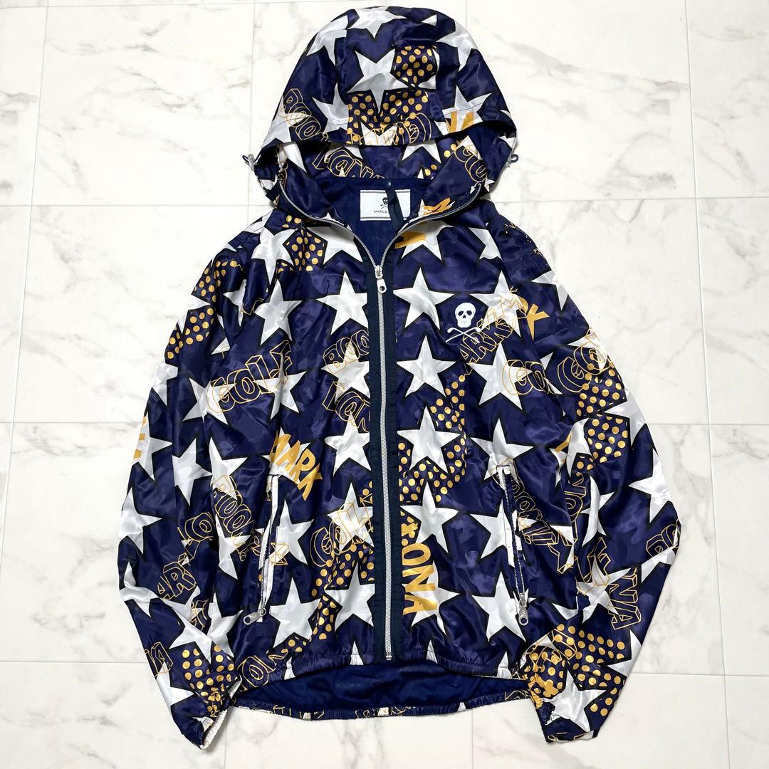 極美品 キムタク着用 マークアンドロナ ナイロンジャケット 星柄 迷彩