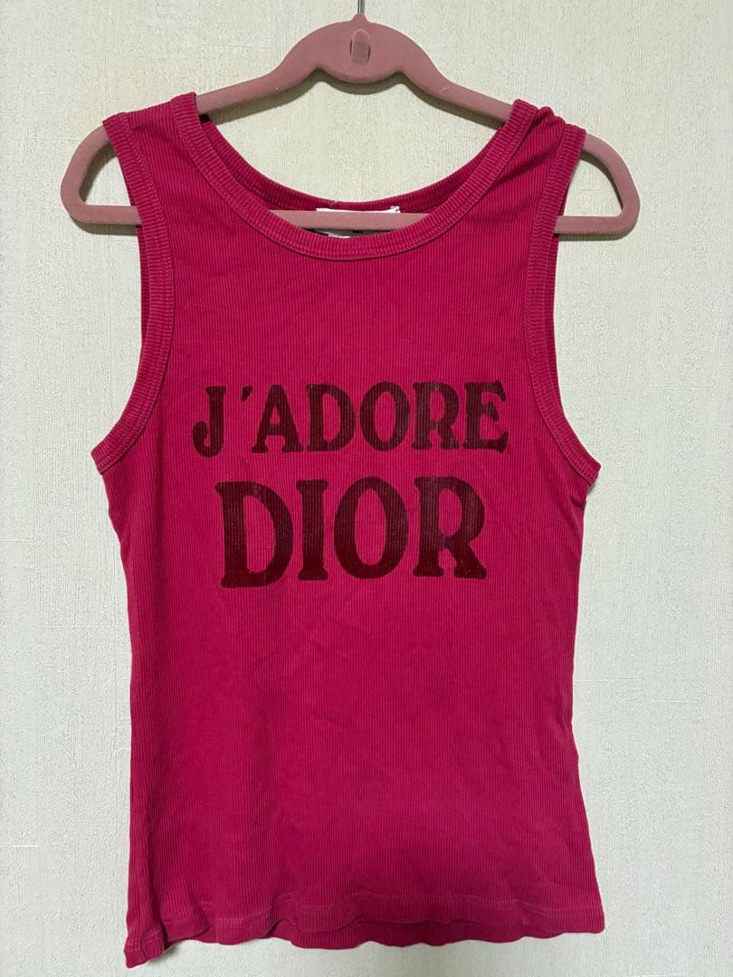 ピンクタンクトップ J'ADORE DIOR Christian Dior S/S 2002 Pink & Yellow J'Adore Dior Tank | eBay