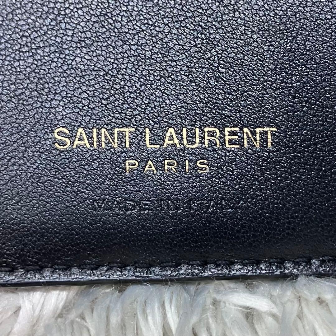 箱付き極美品✨ サンローラン 三つ折り財布 カサンドラ キャビアスキンYSL