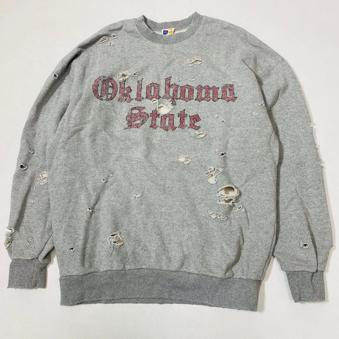 FREAK'S STORE クラッシュ ダメージ加工 スウェット プルオーバー