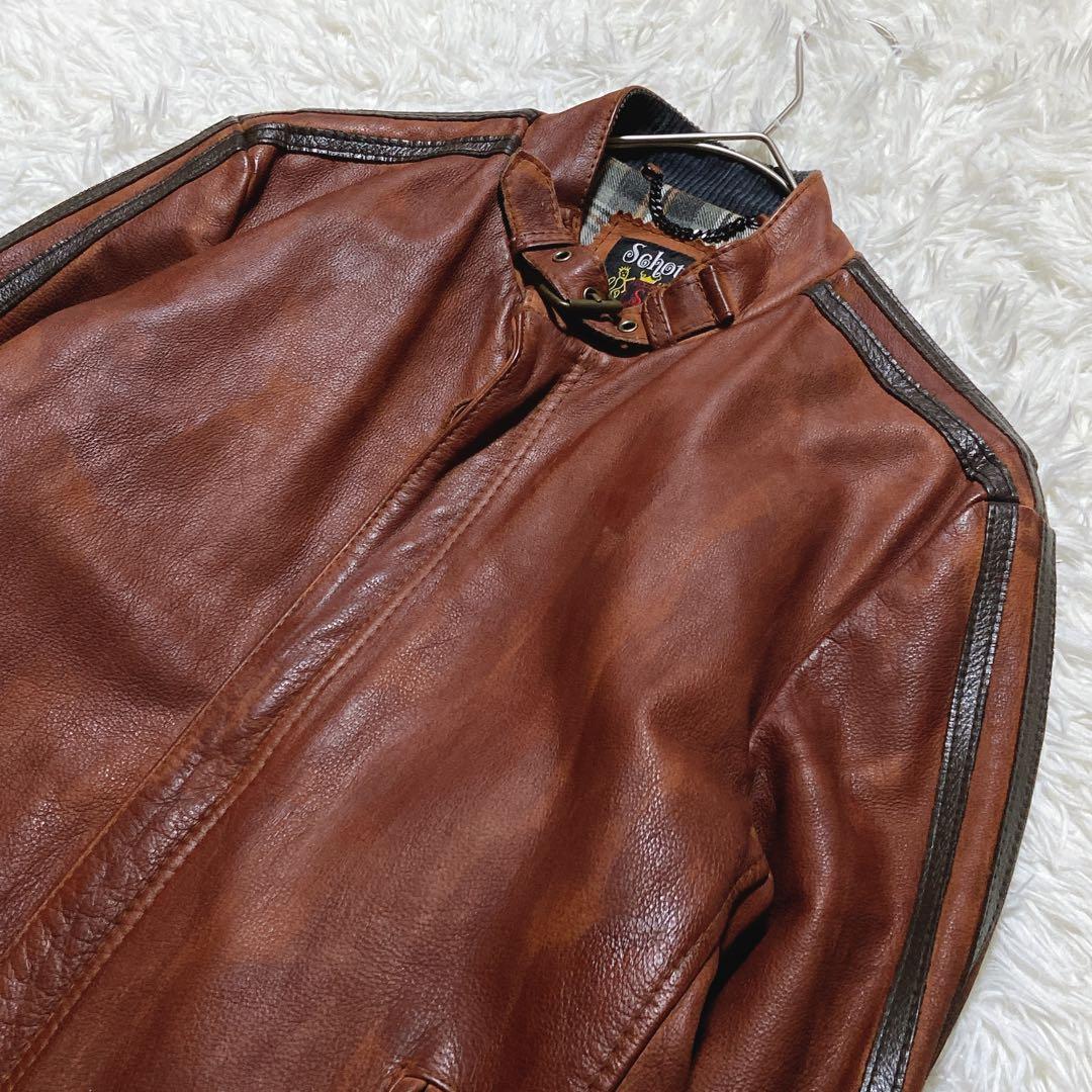 希少⭐️ ショット レザージャケット クラシックレーサー USDD加工