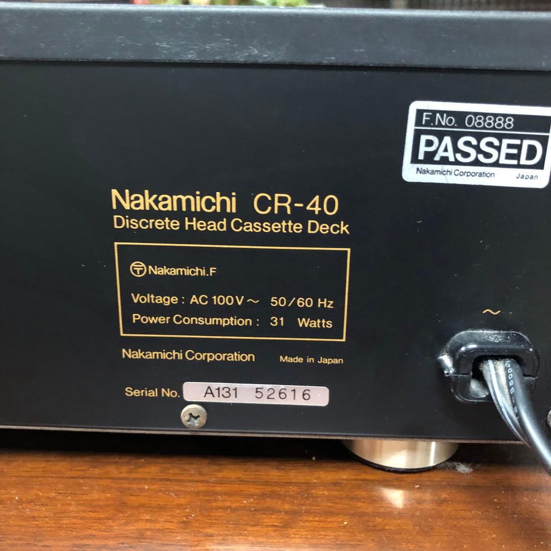 ◇ Nakamichi ナカミチ CR-40 カセットデッキ
