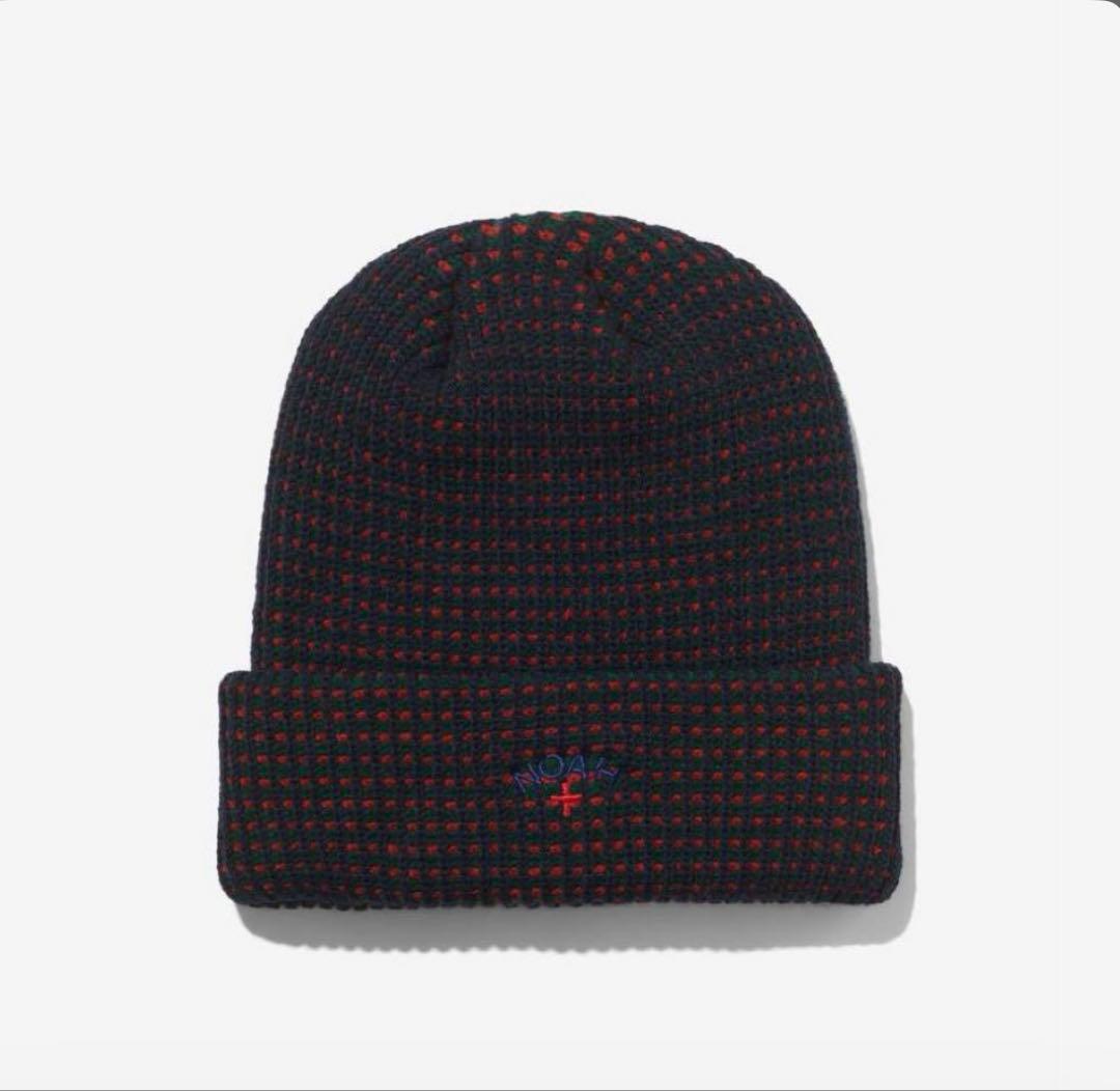 NOAH ネイビーとレッドのビーニー レア - メルカリ