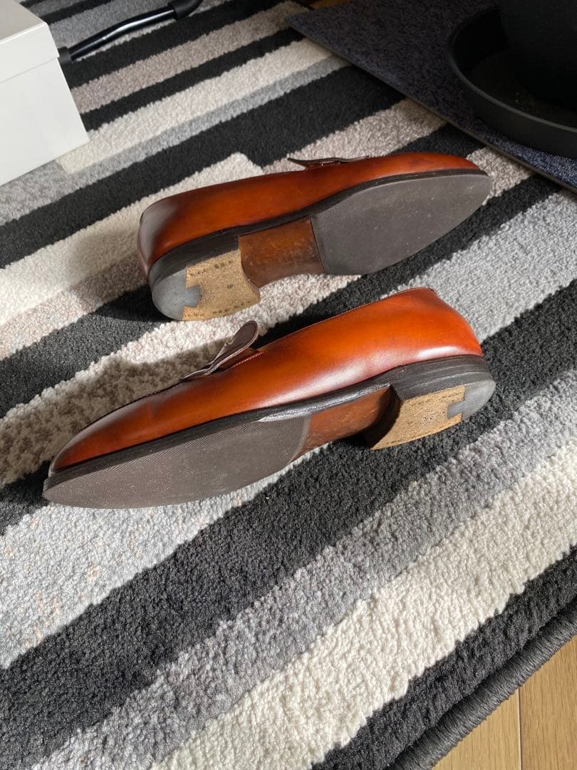 ☆美品旧 エドワードグリーン バタフライ ローファー 7.5ブラウン