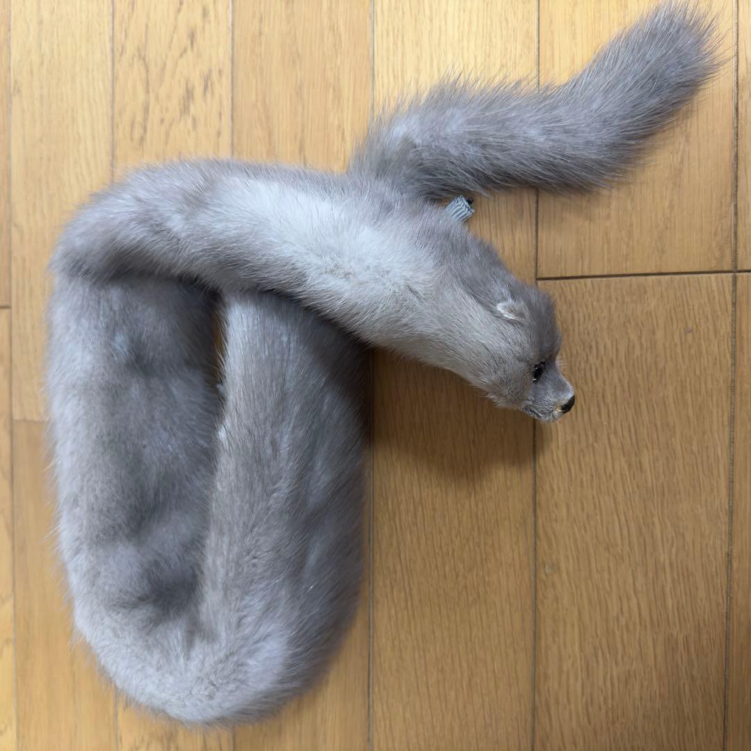 イタチ ミンク リアルファー 毛皮 ショール マフラー 襟巻き
