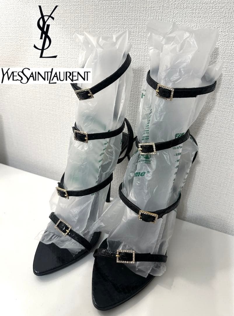 レア✨YSL サンローラン　ストラップサンダル ピンヒール ビジュー　バックル 楽天市場】SAINT LAURENT サンローラン サンダル 718080 AAAPQ