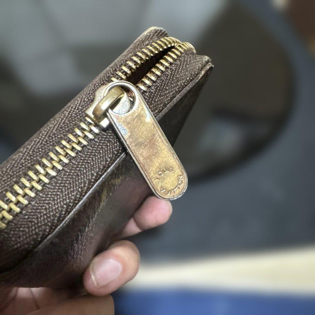 ⑨☆美品/訳あり☆モノグラム♪ジッピー コインパース ラウンド