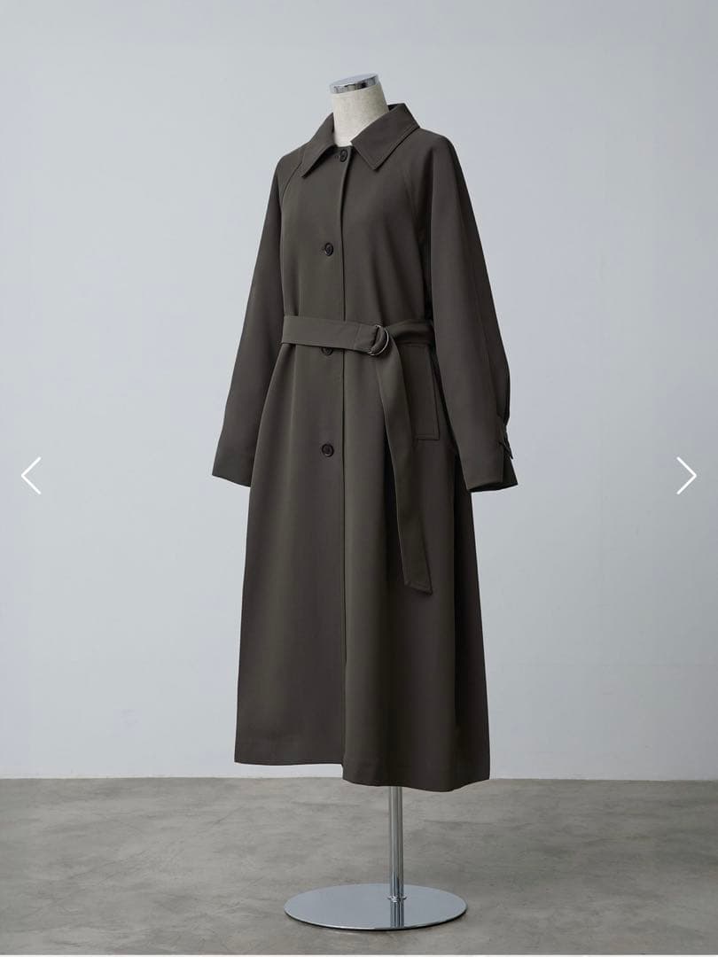 クルーレ crewre ドレープステンカラーコート sepiagray サイズ2の通販