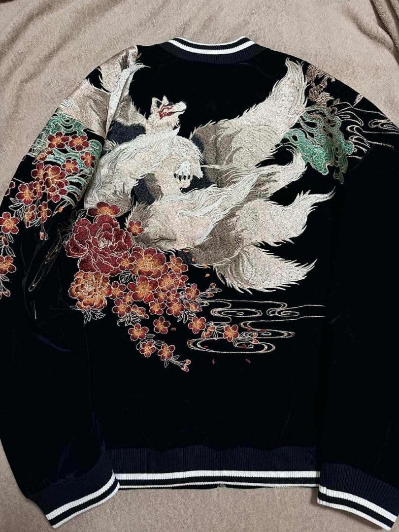 未使用 別珍 キツネ 桜 SKAJAN 日本 スカジャン unisex 美品 - メルカリ